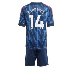 Arsenal Viktor Gyokeres #14 Udebanetrøje Børn 2025-26 Kortærmet (+ Korte bukser)